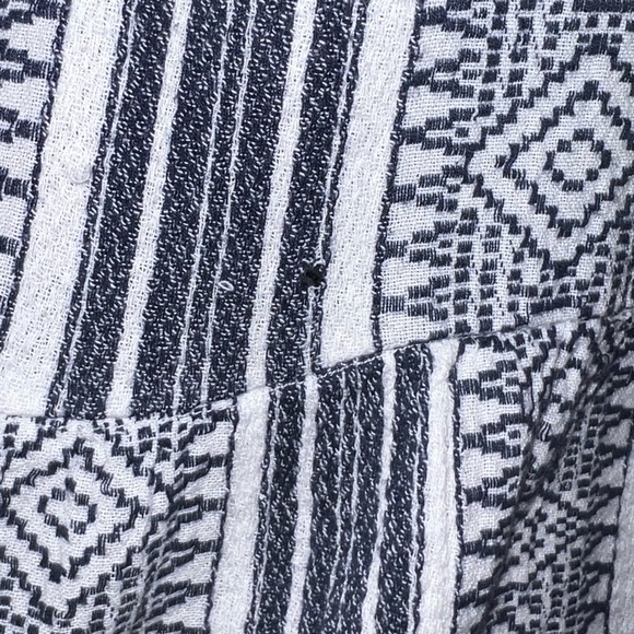 Macy’s Style & Co Tunic Dress Top Size XXL Blue & White Bohemian Style Relaxed - Picture 6 of 6